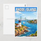 Carte Postale Voyage dans le Rhode Island (Devant / Derrière)