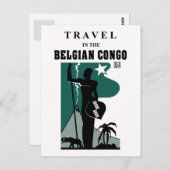 Carte Postale Voyage dans le style africain des années 1930 (Devant / Derrière)