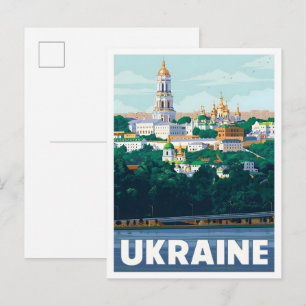 Carte Postale Voyage d'art vintage en Ukraine
