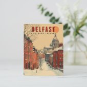 Carte Postale Voyage de Belfast vintage Winter (Debout devant)