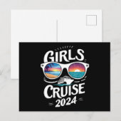 Carte Postale Voyage de croisière pour filles 2024 Amateurs de v (Devant / Derrière)