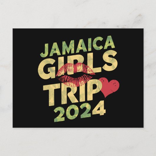 Carte Postale Voyage de filles Jamaïque 2024 Week-end vacances d (Devant)