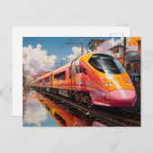 Carte Postale Voyage de l'acier : Captivant le train inspiré (Devant / Derrière)