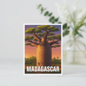 Carte Postale Voyage de l'arbre du baobab à Madagascar (Debout devant)