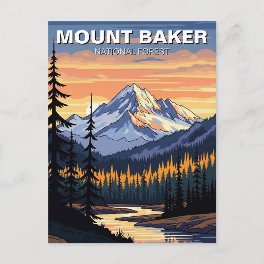 Carte Postale Voyage de Mount Baker National Forest Washington (Devant)