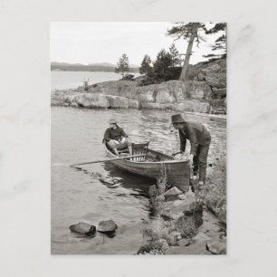 Carte Postale Voyage de pêche à la baie Whitefish, 1906