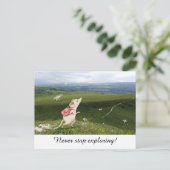 Carte Postale Voyage de souris cartonné (Debout devant)