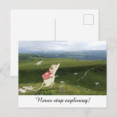 Carte Postale Voyage de souris cartonné (Devant / Derrière)