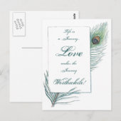 Carte Postale Voyage de vie amour digne Inspiration Peacock (Devant / Derrière)