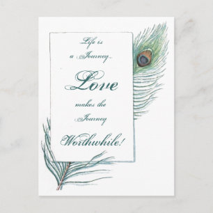 Carte Postale Voyage de vie amour digne Inspiration Peacock