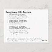 CARTE POSTALE VOYAGE DE VIE IMAGINAIRE (Dos)