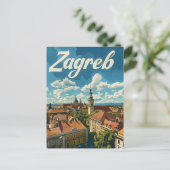 Carte Postale Voyage de Zagreb Vintage (Debout devant)