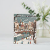 Carte Postale Voyage d'hiver à Amsterdam (Debout devant)