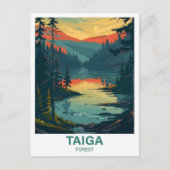 Carte Postale Voyage d'illustration de la forêt de Taiga (Devant)