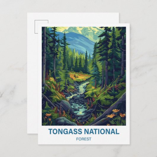 Carte Postale Voyage d'illustration de la forêt nationale de Ton (Devant / Derrière)