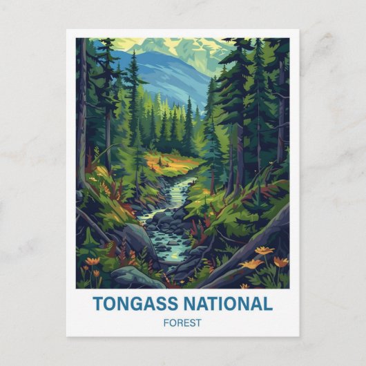 Carte Postale Voyage d'illustration de la forêt nationale de Ton (Devant)