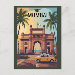 Carte Postale Voyage d'illustrations à Mumbai India Gateway of I