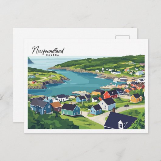 Carte Postale Voyage d'illustrations à Terre-Neuve-et-Labrador C (Devant / Derrière)
