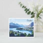 Carte Postale Voyage d'illustrations Queenstown en Nouvelle-Zéla (Debout devant)
