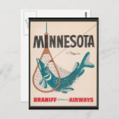 Carte Postale Voyage du Minnesota Vintage (Devant / Derrière)