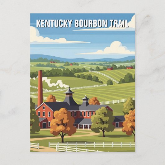 Carte Postale Voyage du sentier du Kentucky Bourbon (Devant)