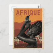 Carte Postale Voyage en Afrique vintage (Devant / Derrière)