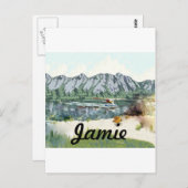 Carte Postale Voyage en avion et pêche dans la brousse de l'Alas (Devant / Derrière)