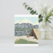 Carte Postale Voyage en avion et pêche en Alaska Bush (Debout devant)