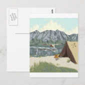 Carte Postale Voyage en avion et pêche en Alaska Bush (Devant / Derrière)