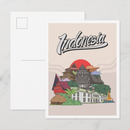Carte Postale Voyage en Indonésie (Devant / Derrière)