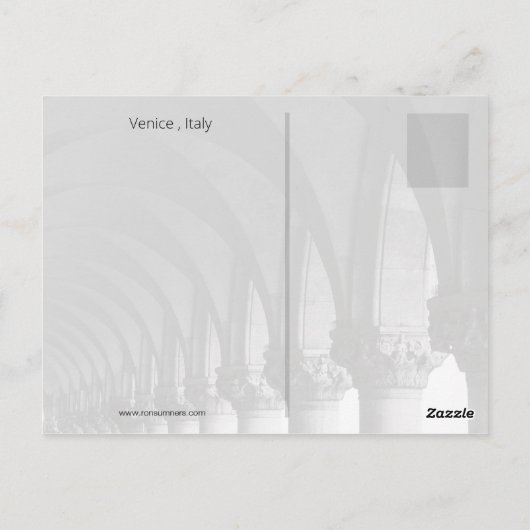 Carte Postale Voyage en Italie à Venise (Dos)