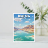 Carte Postale Voyage en mer Morte Jordanie (Debout devant)