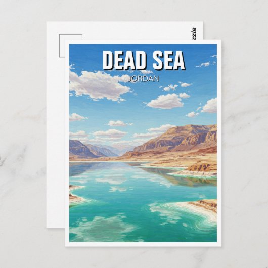 Carte Postale Voyage en mer Morte Jordanie (Devant / Derrière)