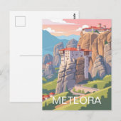 Carte Postale Voyage en Météora Grèce (Devant / Derrière)