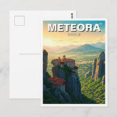 Carte Postale Voyage en Météora Grèce (Devant / Derrière)