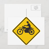 Carte Postale Voyage en moto (Devant / Derrière)