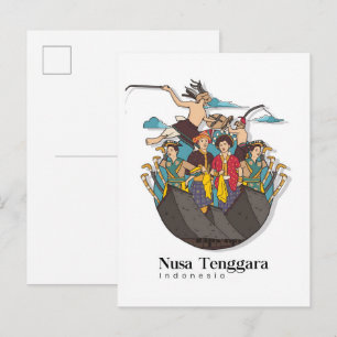 Carte Postale Voyage en Nusa Tenggara Indonésie