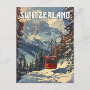 Carte Postale Voyage en Suisse Vintage