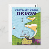 Carte Postale Voyage En Train Devon (Devant / Derrière)