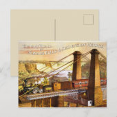 Carte Postale Voyage en train vintage (Devant / Derrière)