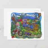 Carte Postale Voyage en tramway. (Devant / Derrière)