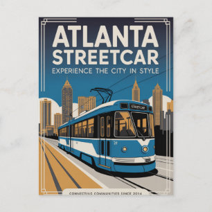 Carte Postale Voyage en tramway à Atlanta Géorgie