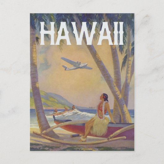 Carte Postale Voyage Hawaïen vintage - Hawaii Hula Dancer (Devant)