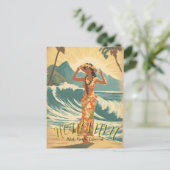 Carte Postale Voyage Hawaii vintage Style (Debout devant)