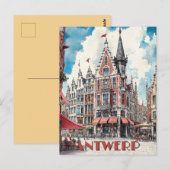 Carte Postale Voyage historique d'Anvers Belgique (Devant / Derrière)