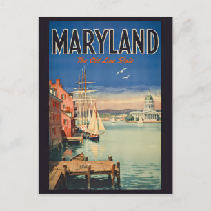 Carte Postale Voyage Illustration Picturale Maryland Annapolis