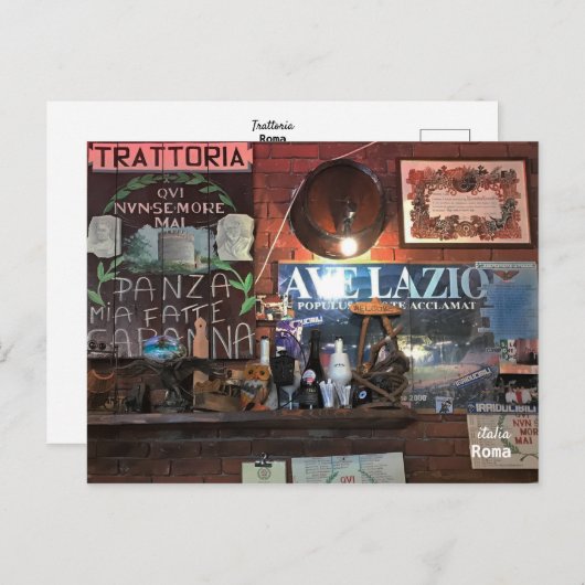 Carte Postale Voyage | Italie - Trattoria de Rome (Devant / Derrière)