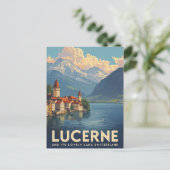 Carte Postale Voyage Lucerne Suisse Vintage (Debout devant)