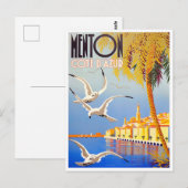Carte Postale Voyage millésime Menton France (Devant / Derrière)