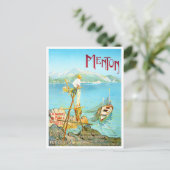 Carte Postale Voyage millésime Menton France (Debout devant)